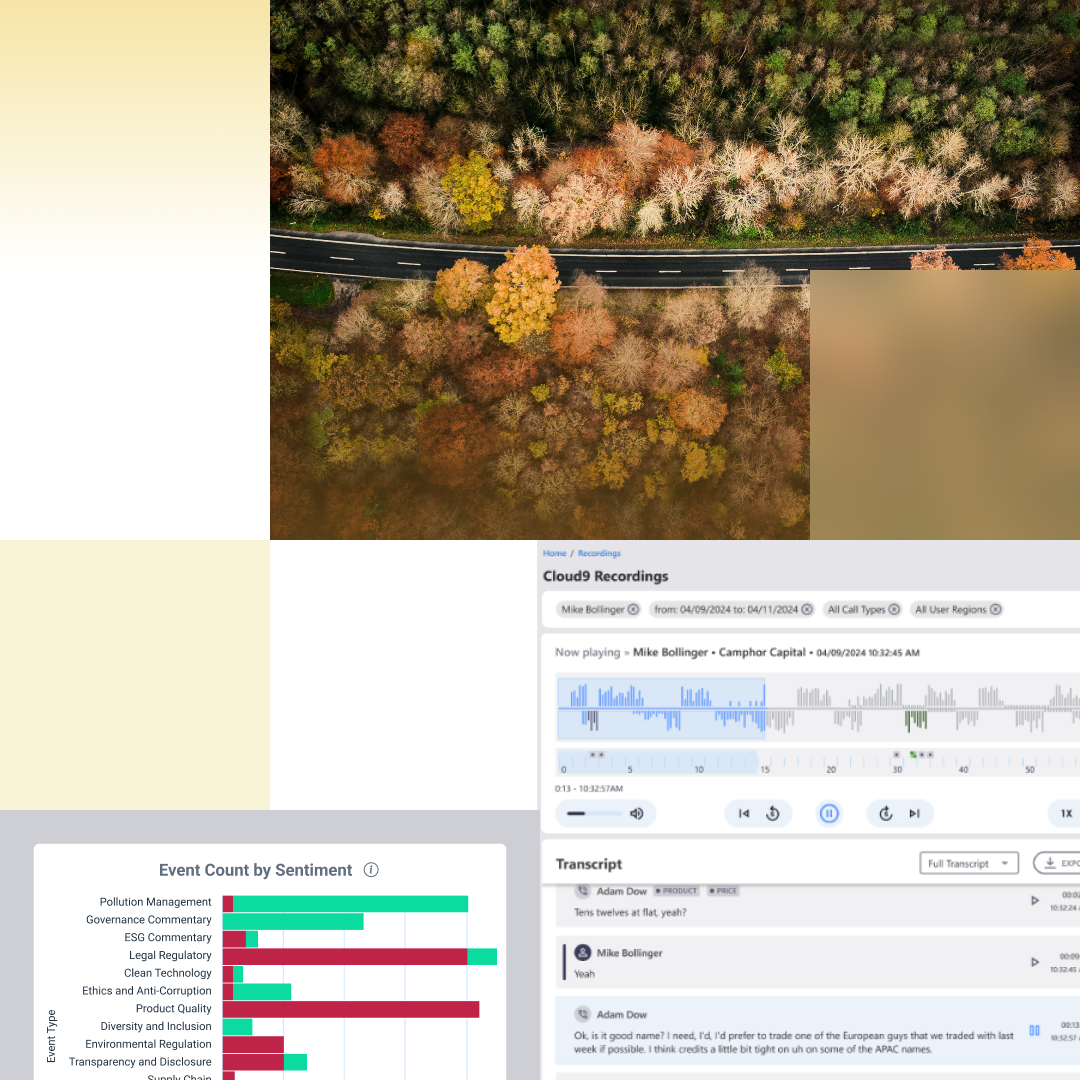 Analytics dashboard UI of voice transcription for Cloud9