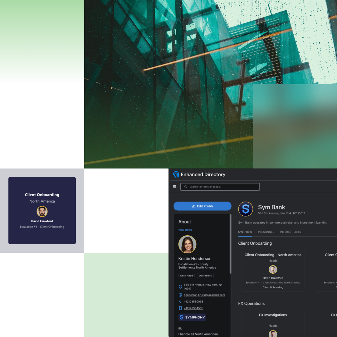 Symphony Directory UI of financial professional network